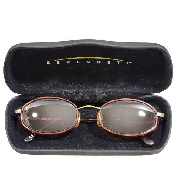 Serengeti Windsor 6476 Aviator Sunglasses Rose Tone Crystal Lens Sleek Oval - Picture 3 of 9